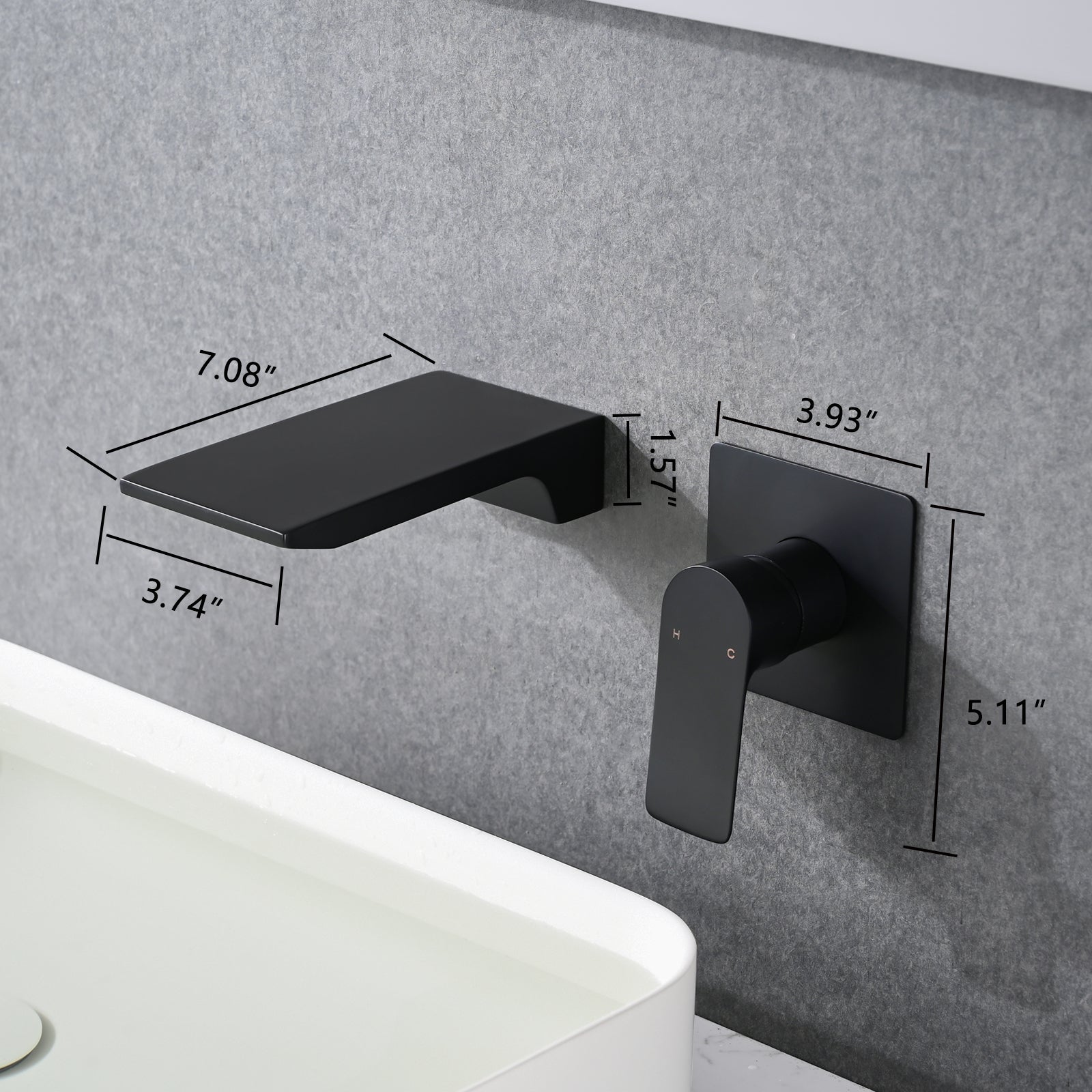 Wall Mount Waterfall Bathtub Faucet