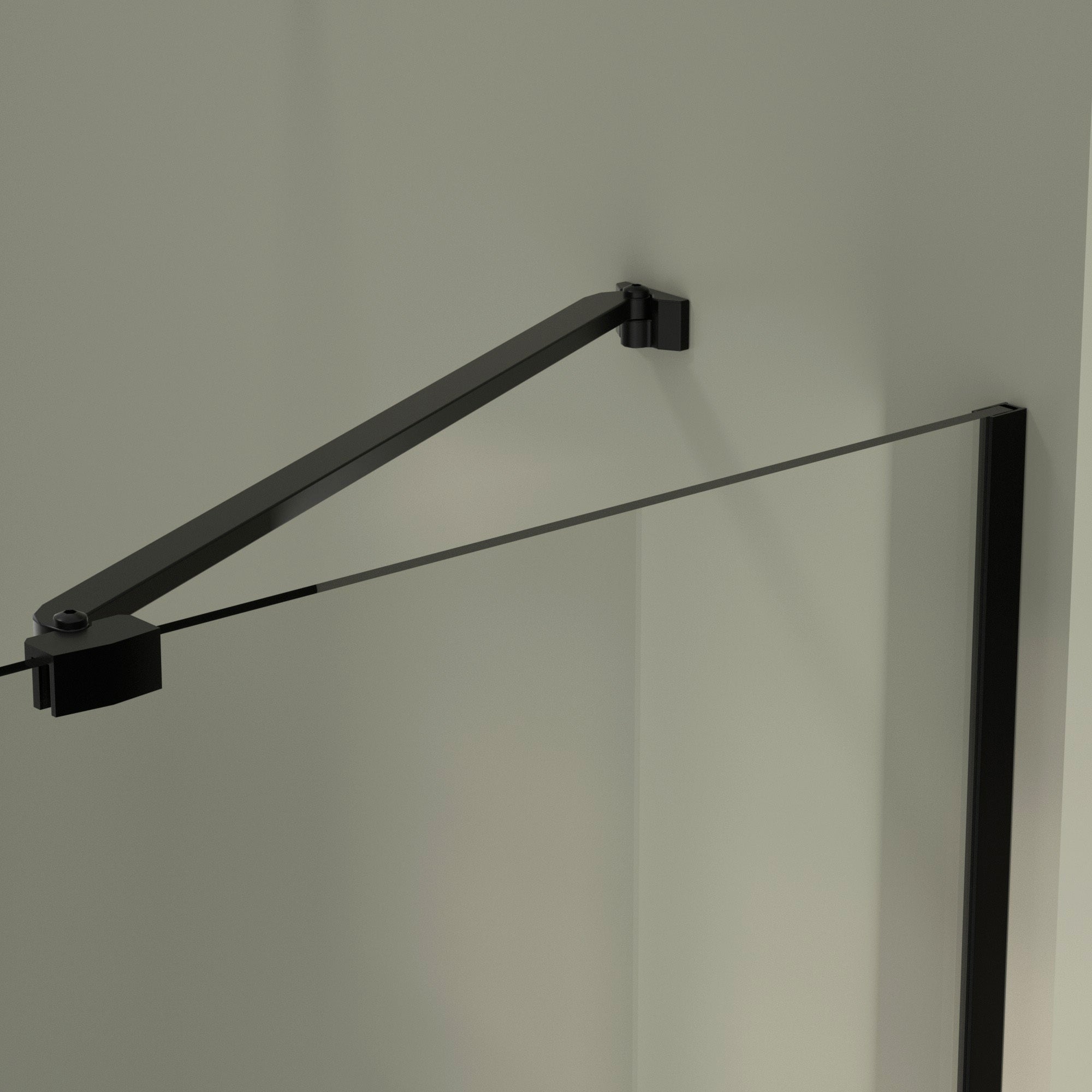 58-58"W x 71"H Semi-Frameless Double Hinges Shower Door in Matte Black,Tempered Glass,Reversible Installation