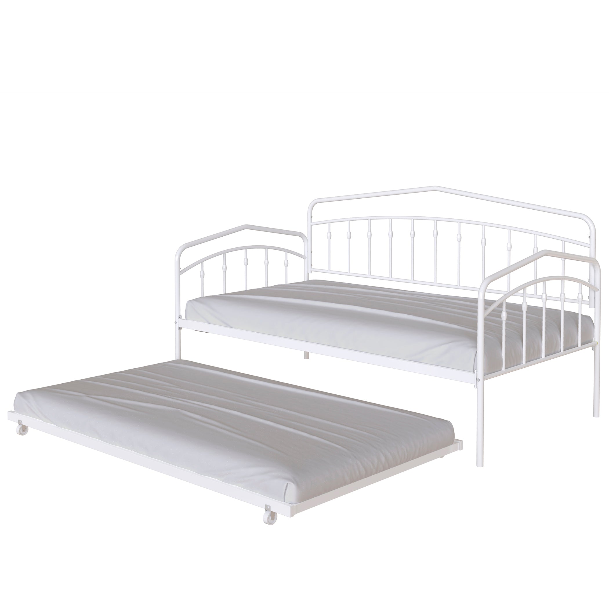 Fox Twin Daybed with Twin Trundle, White