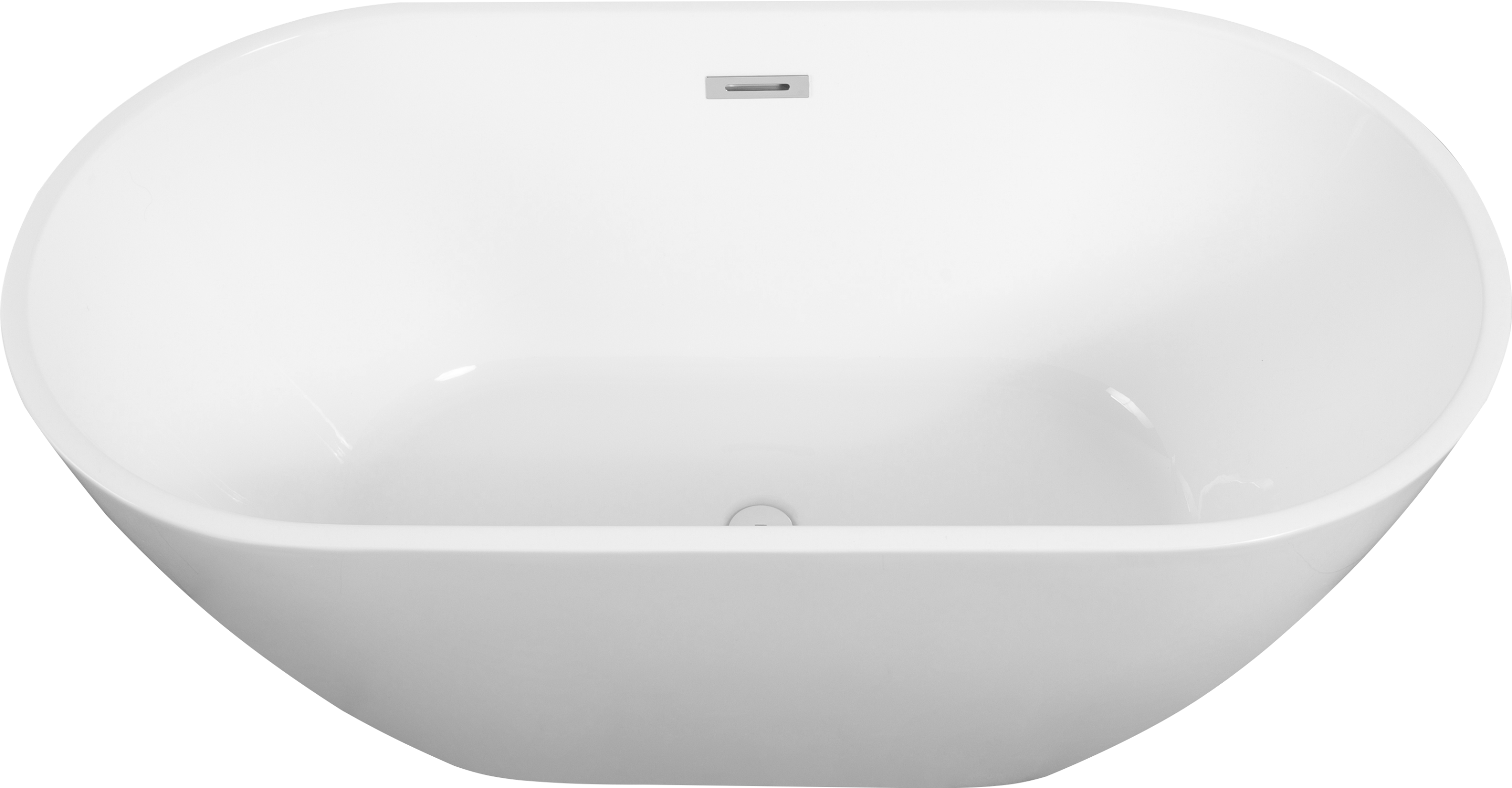 60" Freestanding Acrylic Soaking Bathtub with Chrome Overflow and Drain, Self-leveling Legs Flexible Hose, Easy Installation, Glossy White 24A09-60