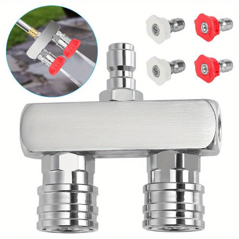 5000 PSI Dual Pressure Washer Nozzle 1/4" Quick Connect with 0° & 40° Spray Tip