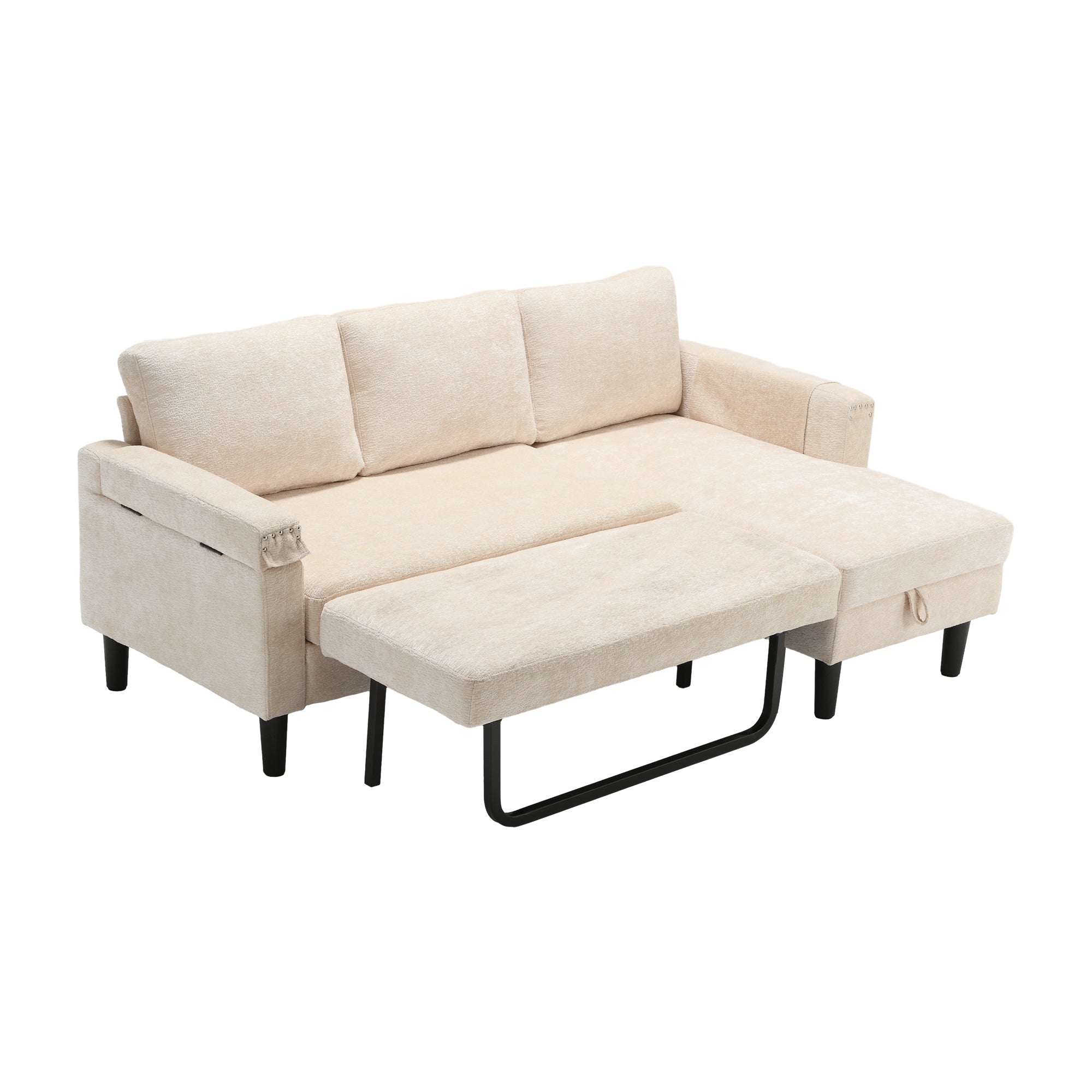 UNITED Sectional Sofa Reversible Sectional Sleeper Sectional Sofa with Storage Chaise