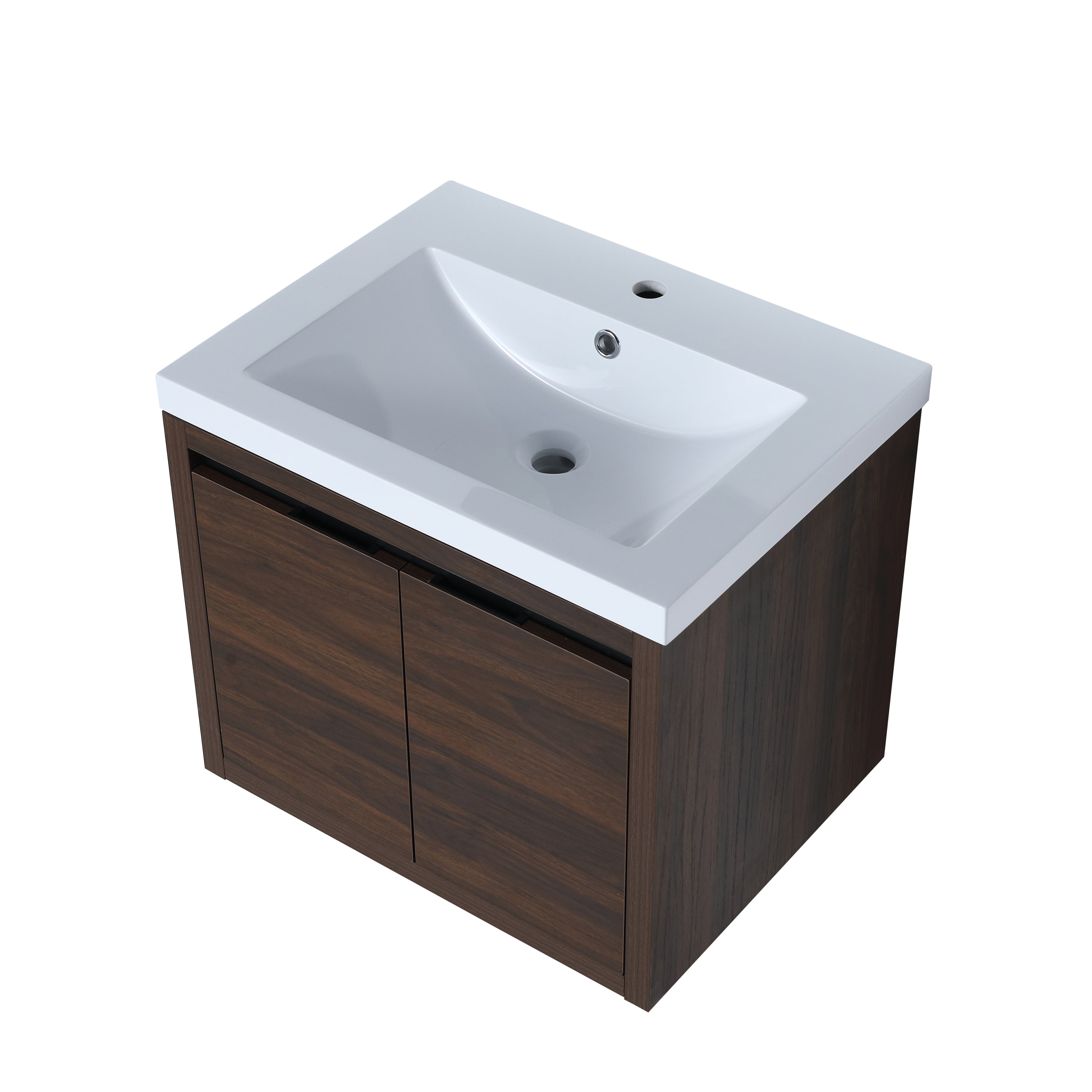 Bathroom Cabinet With Sink,Soft Close Doors,Float Mounting Design,24 Inch For Small Bathroom,24x18(KD-Packing),W128650530