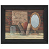 "Country Bath" By Pam Britton, Printed Wall Art, Ready To Hang Framed Poster, Black Frame