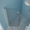 30"W x 72"H Fold Frameless Shower Door with Tempered Glass