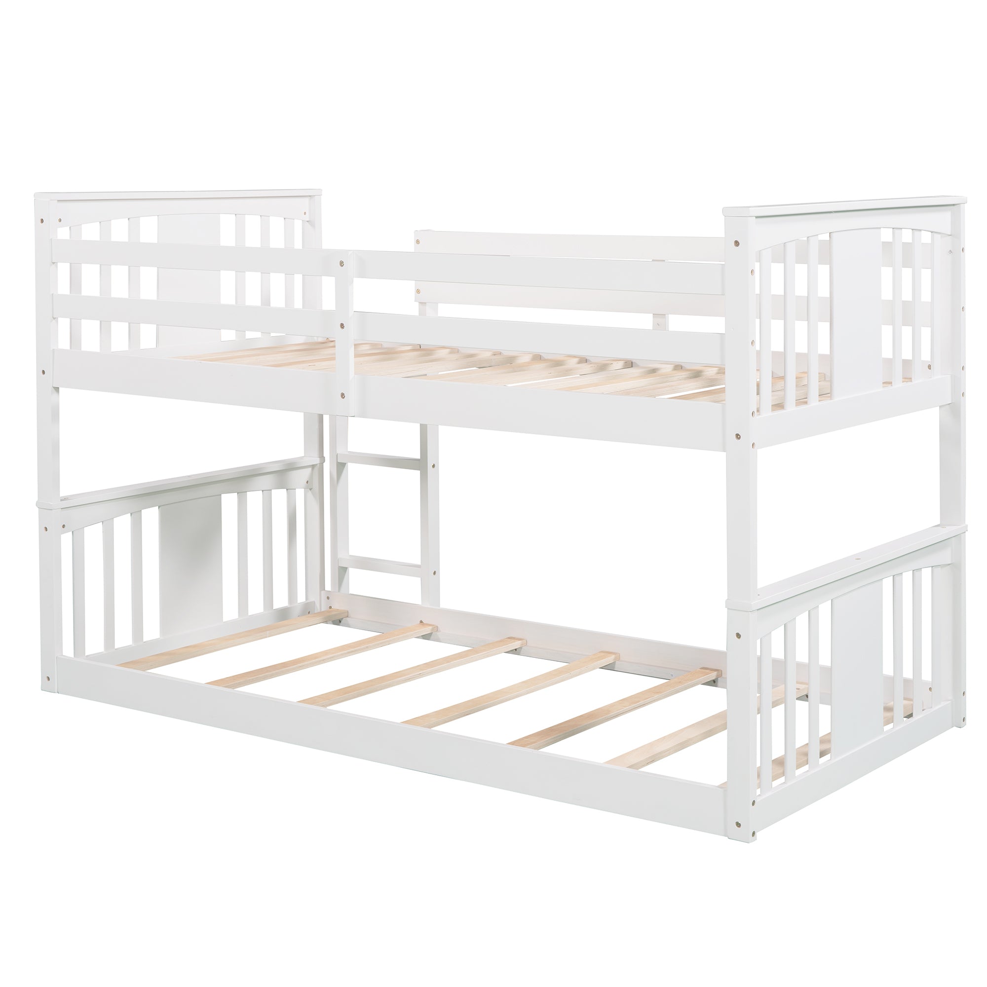 Twin Over Twin Bunk Bed with Ladder, White (Old SKU:LP000107AAK)