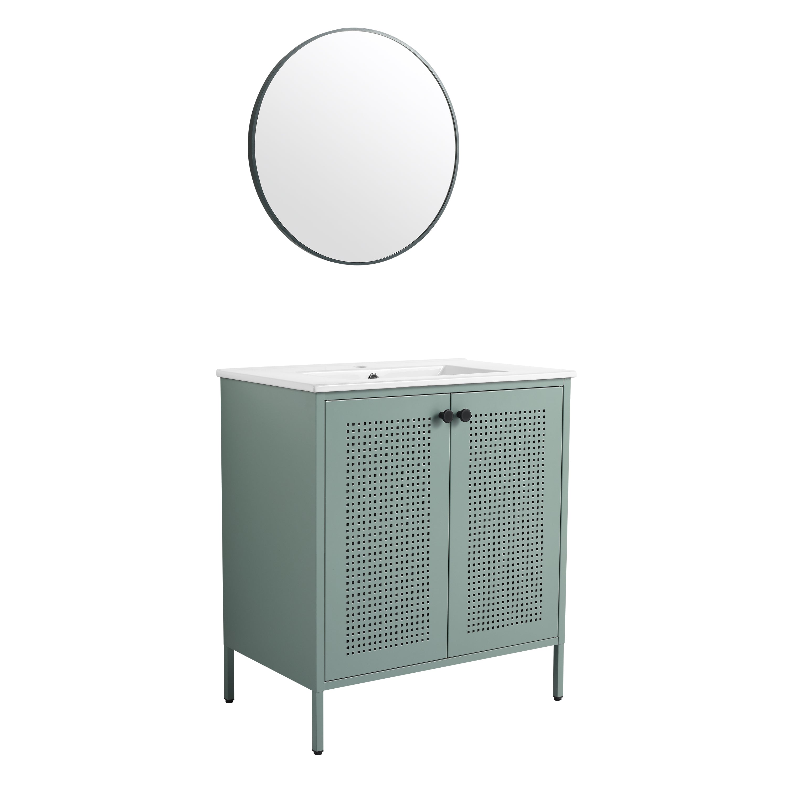 30 Inch Freestanding Bathroom Vanity With Ceramic SInk