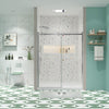 60"W x 74"H Glass shower door, sliding door, with 5/16" tempered glass and Polished Chrome finish 6074