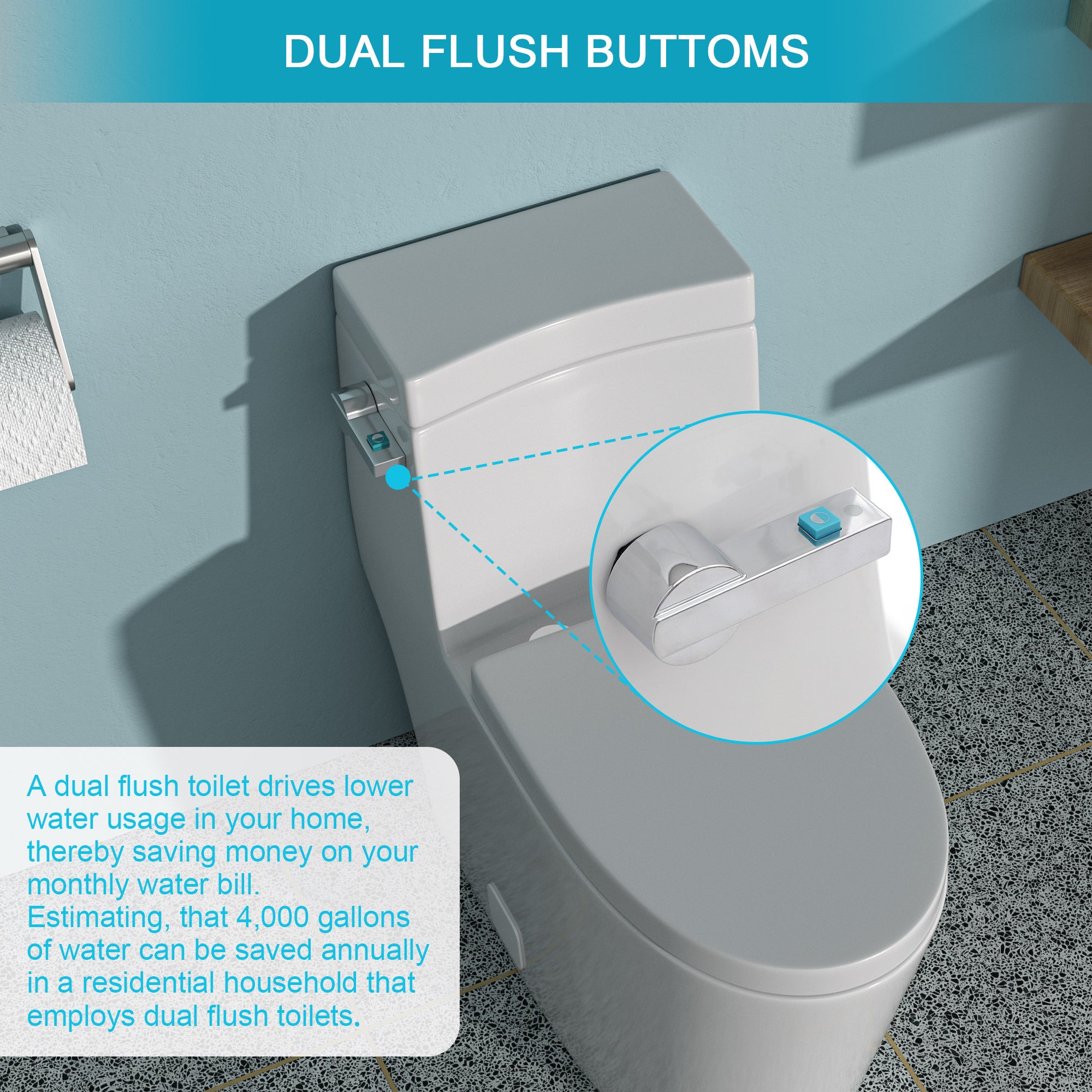 Ceramic One Piece Toilet,Single Flush with Soft Clsoing Seat