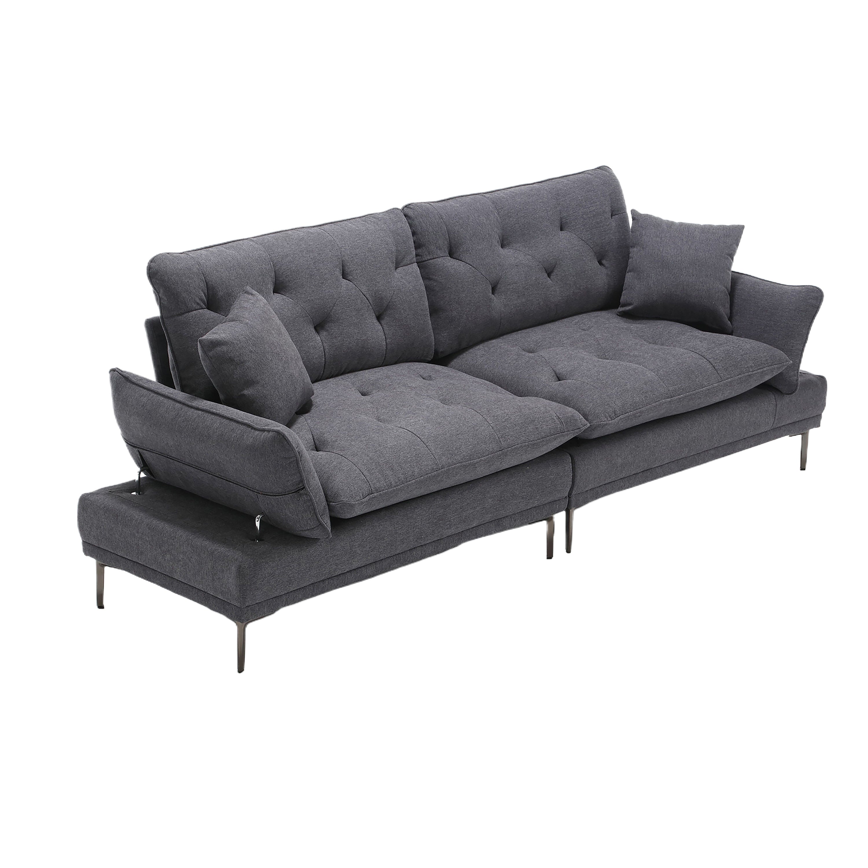 UNITED Linen Sofa , Accent sofa loveseat sofa with metal feet