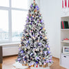 7.5FT PE+PVC  Floceked Christmas Tree with Easy Power & Memory Wire Technology, 400 Dual-Color LEDs With 10 Function, G45 Bulbs, and 1523 Tips , Innovative Holiday Experience!