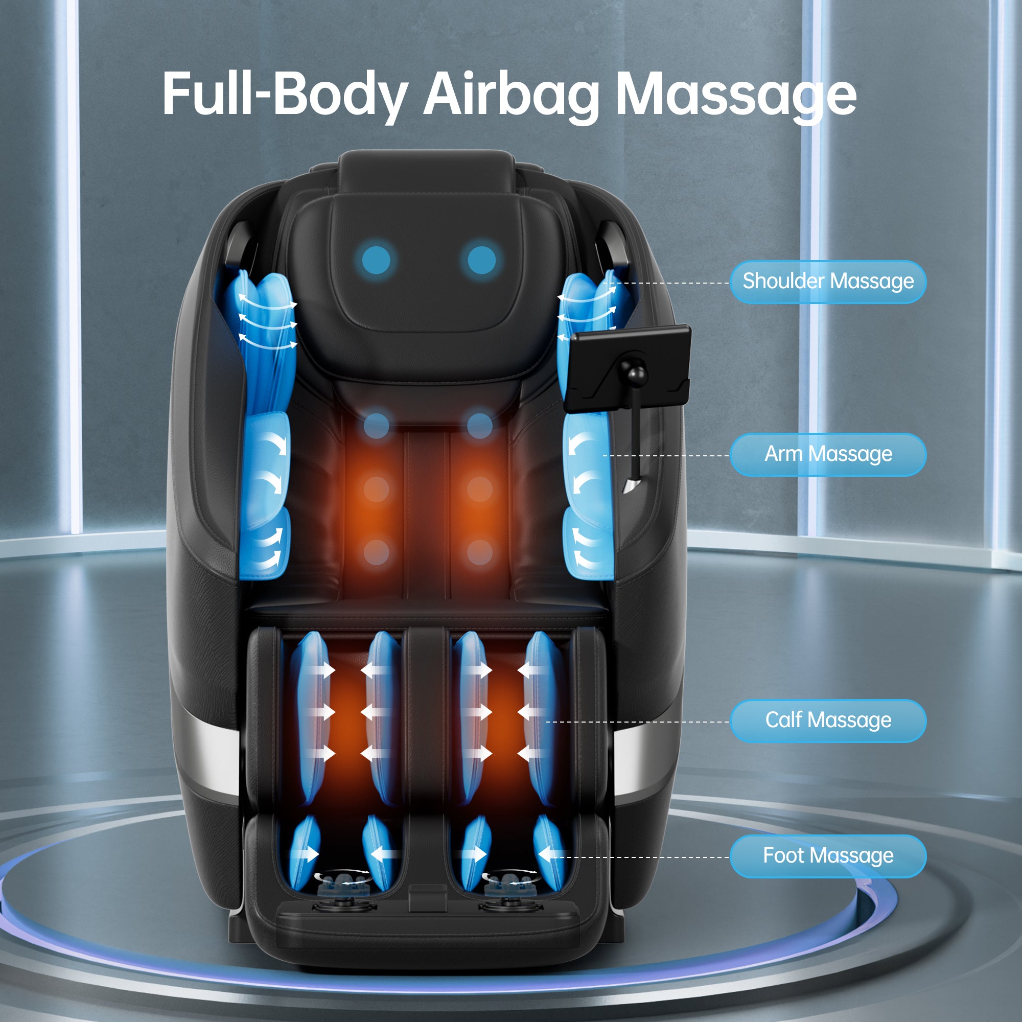 2024 Massage Chair Full Body, Shiatsu Massage Chair Recliner with Airbag Massage, LCD Touch Screen, Lower Back and Calf Heating, Customizable Features and Zero Gravity Modes (Black)