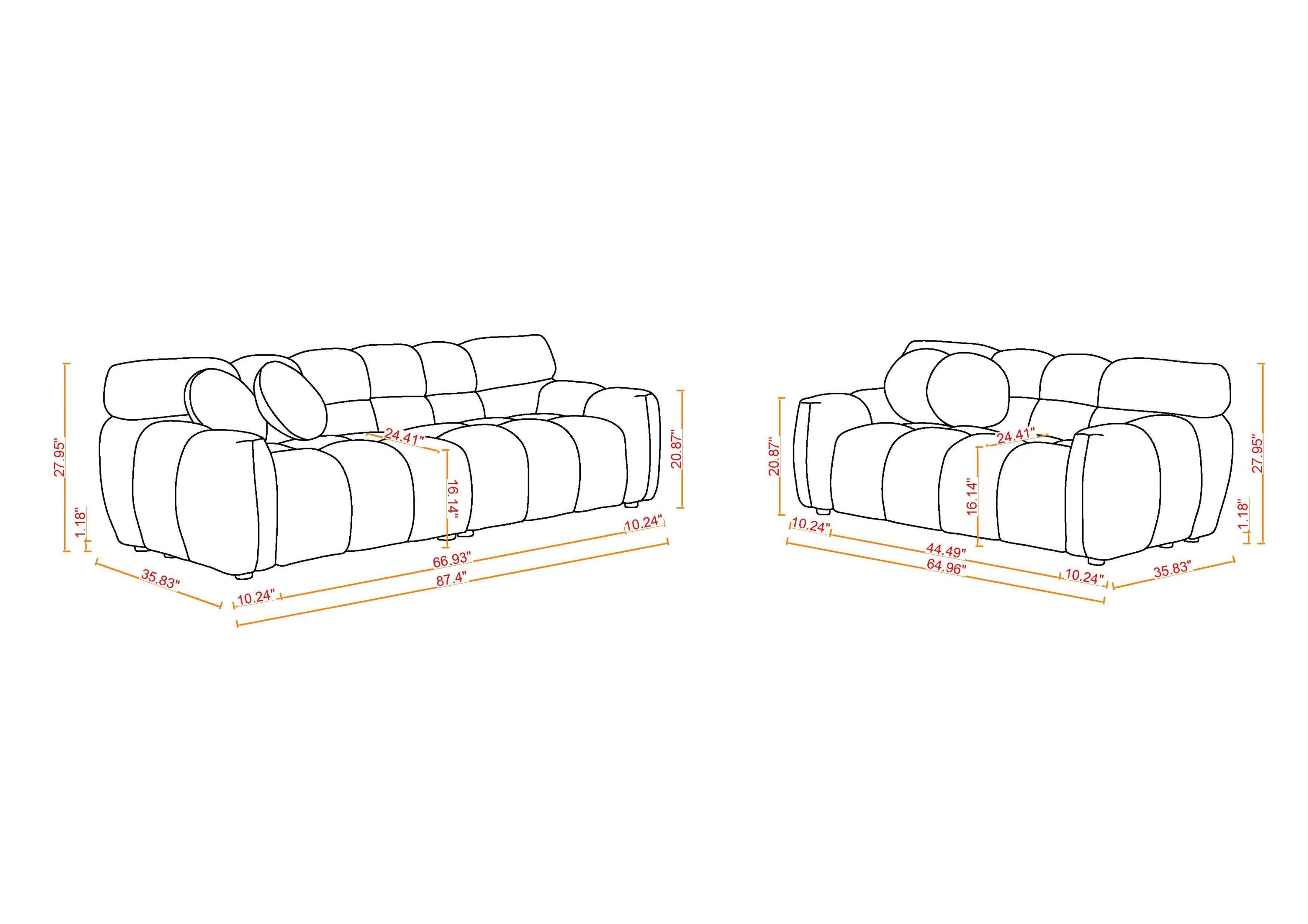 sofa and loveseater ,human body structure for USA people,  marshmallow sofa,boucle sofa ,OLIVE GREEN BOUCLE