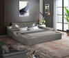 Smart Multifunctional Queen Size Bed Made with Wood in Gray