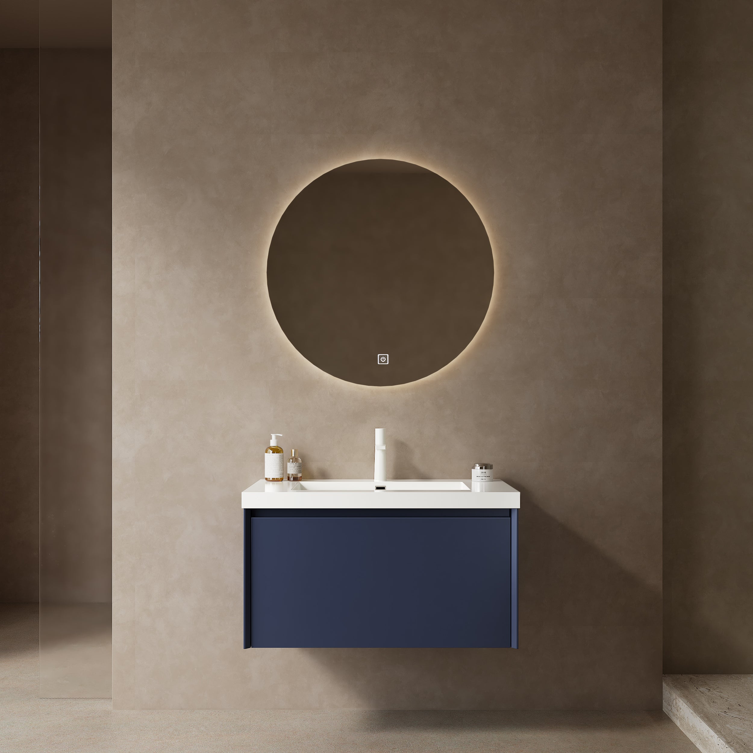 TUYA 30" Wall Mounted Cabinet without Basin, with One Drawer, Navy Blue