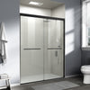 56-60 x 72 in Semi-Frameless Double Sliding Shower Door - 56-60 x 72 in / Matte Black view 1