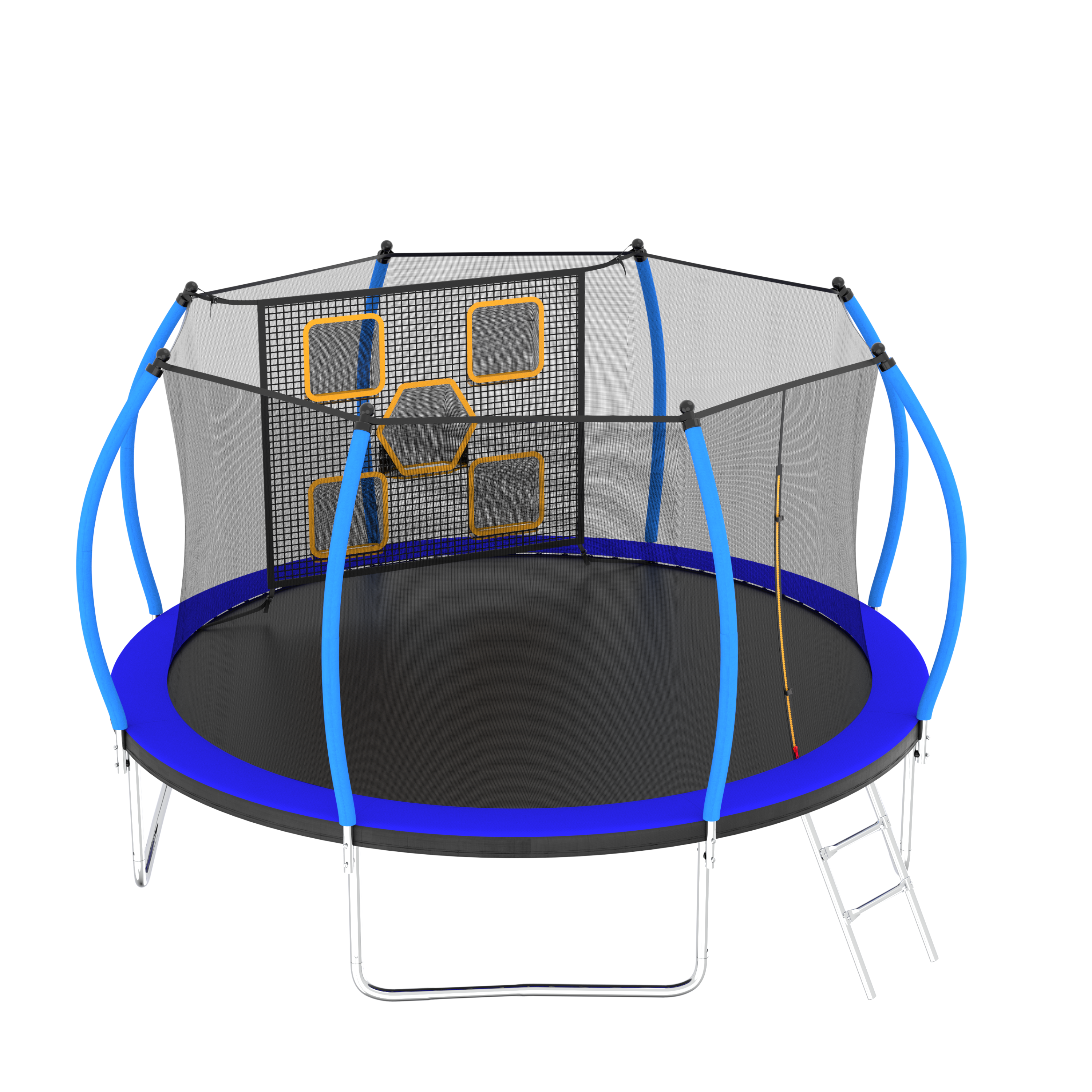 12FT Trampoline with Enclosure - Recreational Trampolines with Ladder, ASTM Approval Outdoor Trampoline for Kids