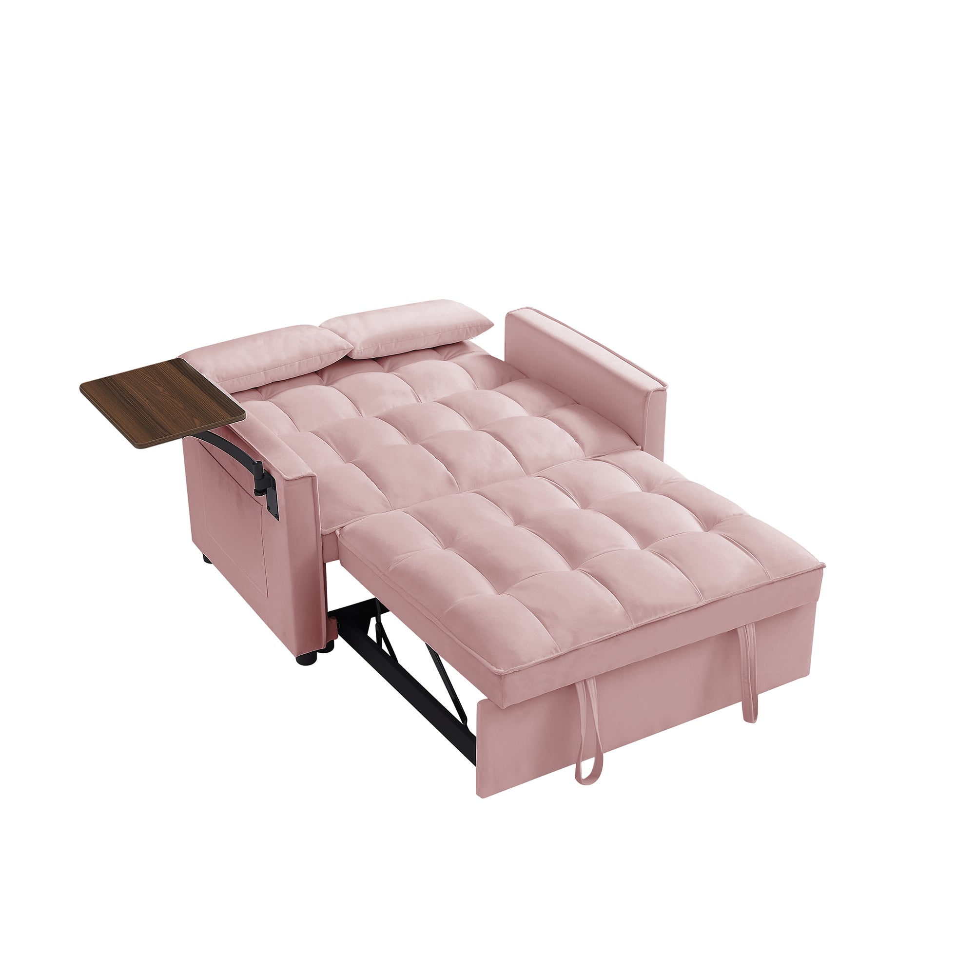 Pink Velvet Loveseat Sofa Bed