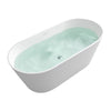 63" solid surface soaking bathtub