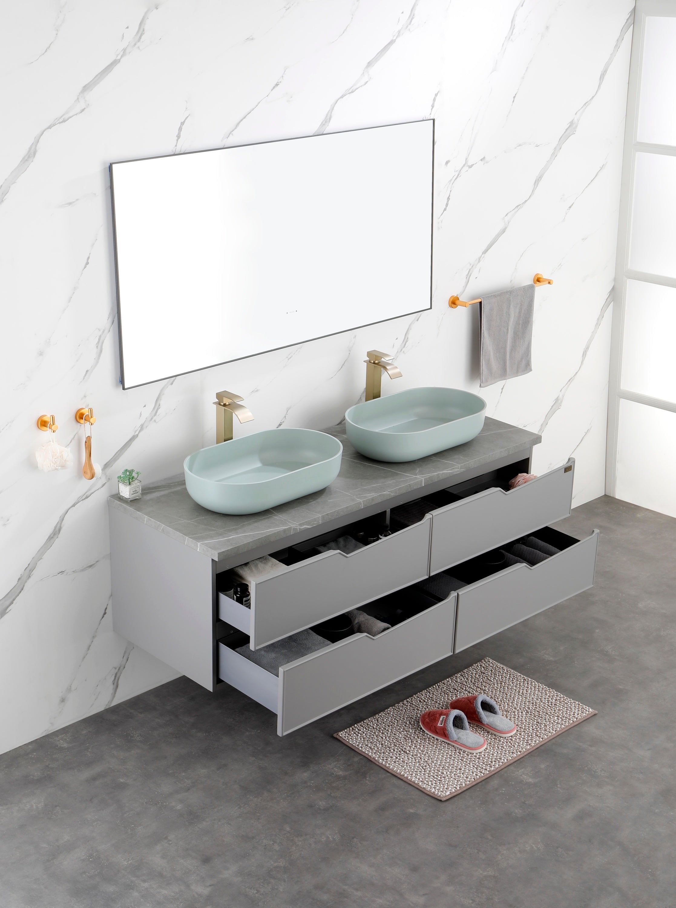 Modern Oval 24"x14"   Above  Bathroom Vessel Sink, Bathroom Sink for Lavatory Vanity Cabinet