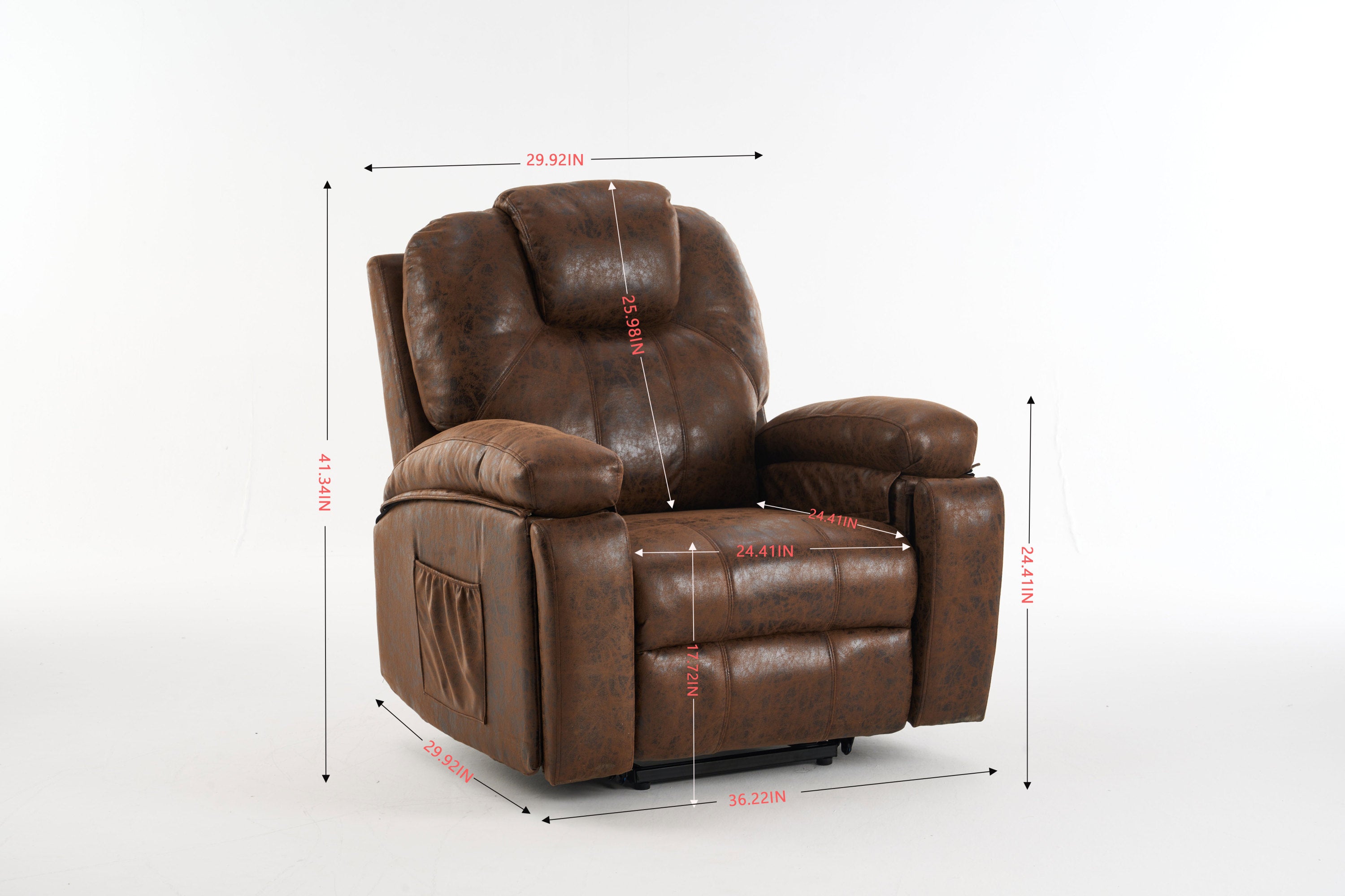 Power Lift Recliner Chair with Massage  Elderly, Overstuffed Wide Recliners, Heavy Duty and Safety Motion Reclining Mechanism