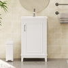 [Viedo] 20 Inch Modern Small Bathroom Vanity Cabinet With Ceramic Basin- 20*14.5*33.3 Inches,Ample Storage,1 Soft-Close Door