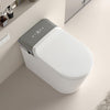 Smart Toilet, Smart Bidet Toilet with Remote Control, Raised Tankless Toilet with LED Display, Heated Seat Toilet Bidet with Aromatherapy System, Warm Water And Dry, Off Seat Flush, Foot Sensor, White