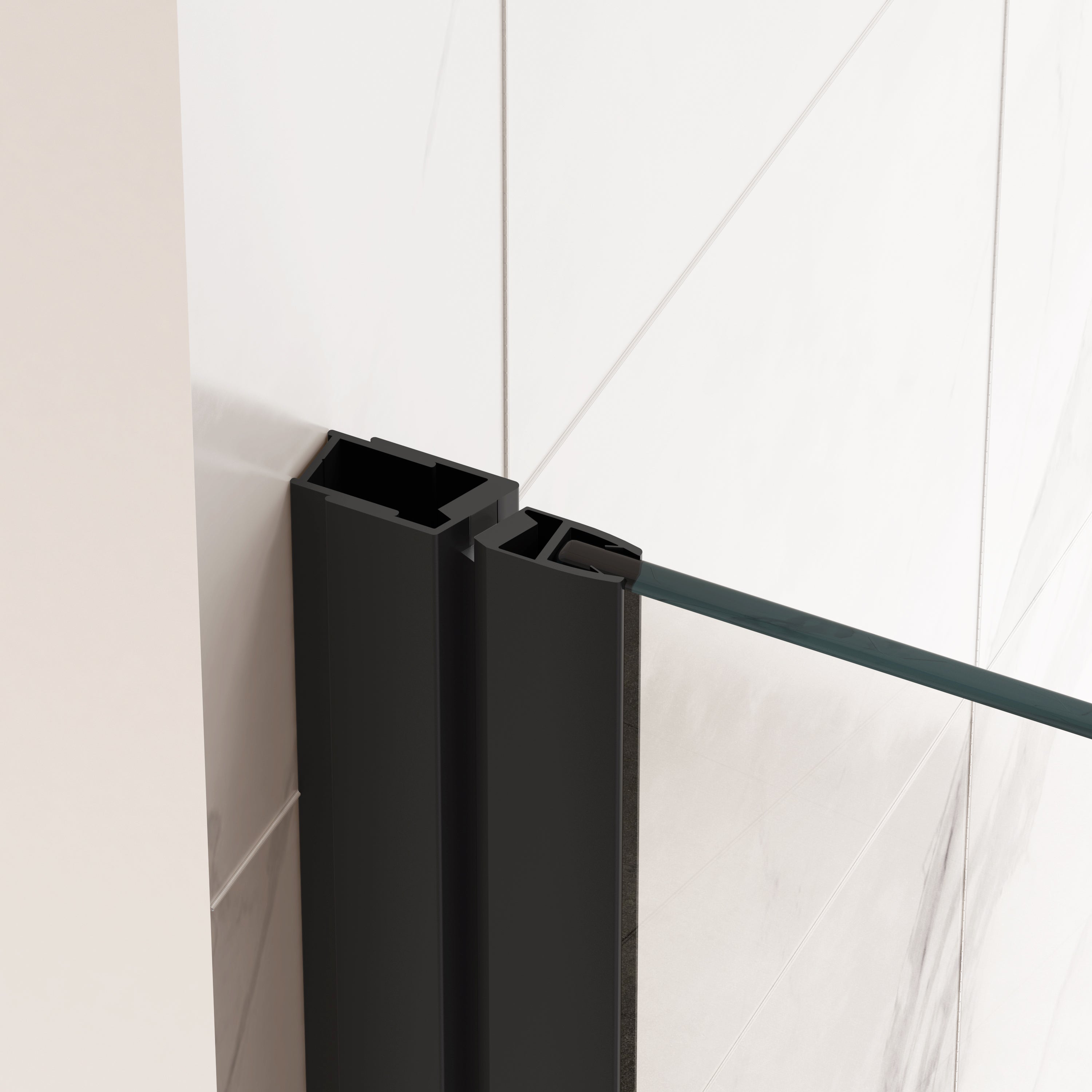 28-32 x 72 in Universal Pivot Shower Door - 28-32 x 72 in / Matte Black view 5