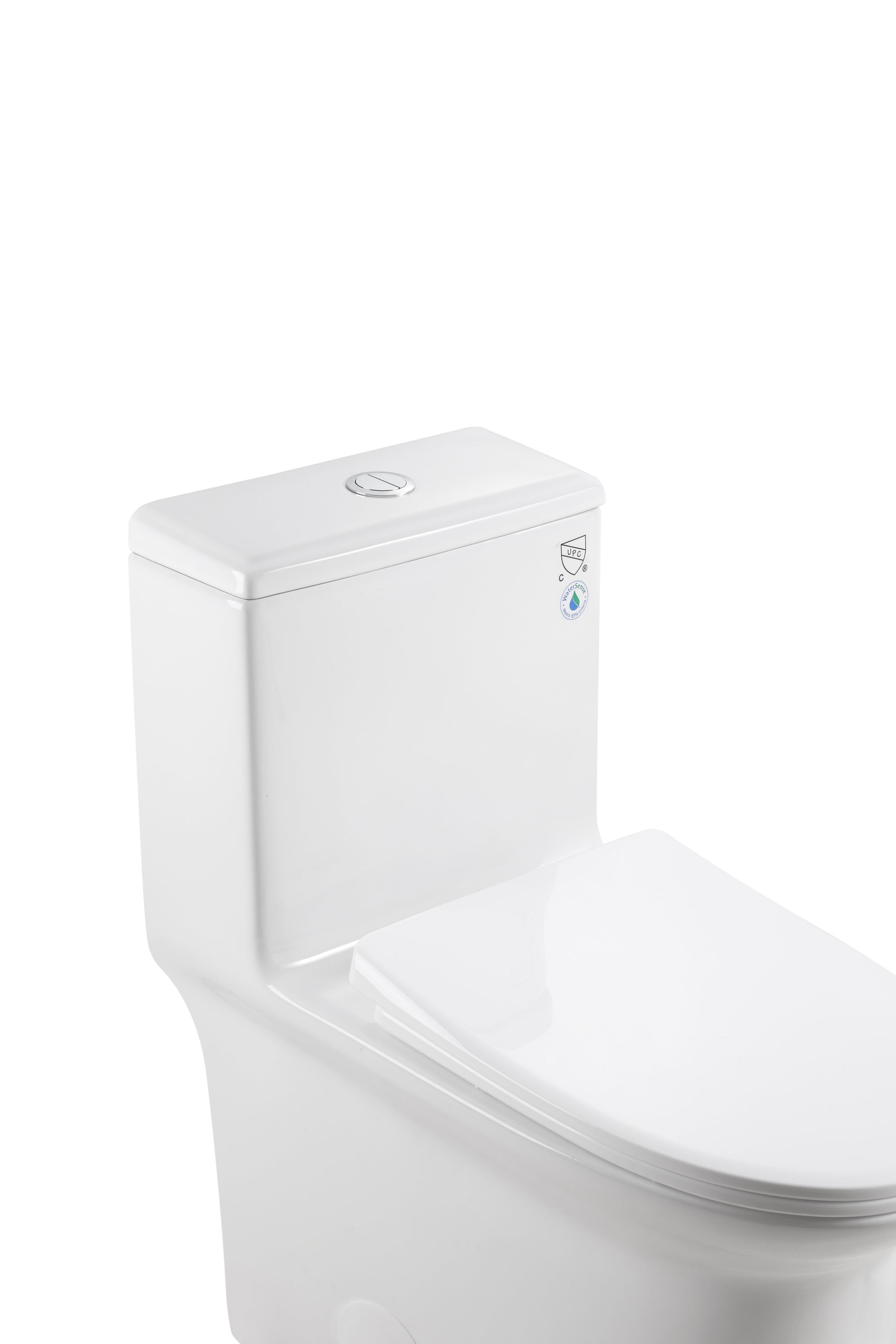 1.1/1.6 GPF Elongated Comfort Height Super Quite Flushing Floor Mounted One-Piece Toilet, CUPC Certified, WaterSense Cetified, Ceramic, White Color, Soft Close Seat