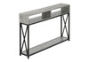 Accent Table, Console, Entryway, Narrow, Sofa, Living Room, Bedroom, Grey Laminate, Black Metal, Contemporary, Modern