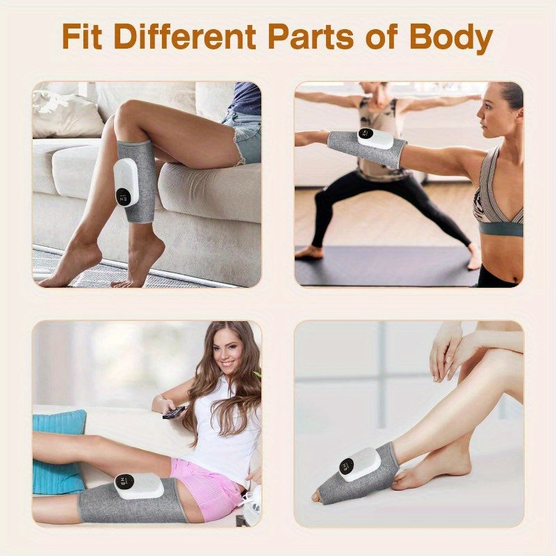 3 Modes Leg Massager Cordless Calf Air Compression Massager W/ Heat Pain Relief