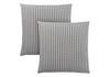 Pillows, Set Of 2, 18 X 18 Square, Insert Included, Decorative Throw, Accent, Sofa, Couch, Bedroom, Grey And Black Hypoallergenic Polyester, Modern