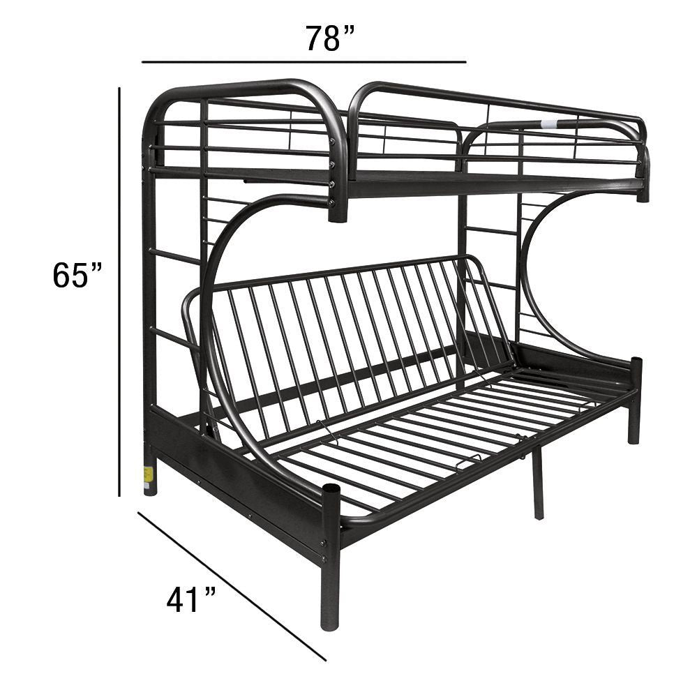 ACME Eclipse Bunk Bed (Twin/Full/Futon) in Black 02091BK