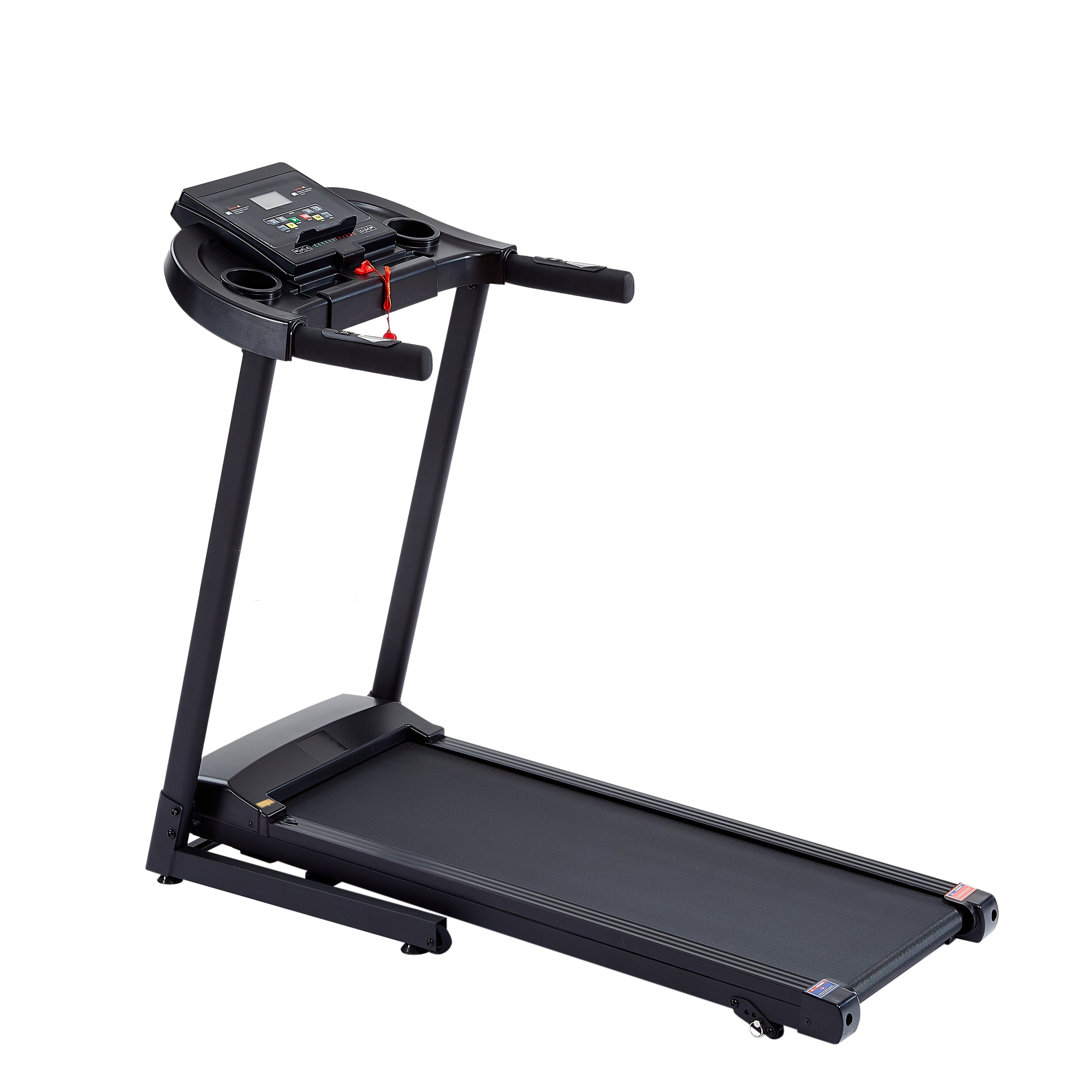 Treadmills - 2.5 HP hydraulic folding removable treadmill with 3-speed incline adjustment, 12 preset programs, 3 countdown modes, heart rate, bluetooth and more, suitable for home and gym use