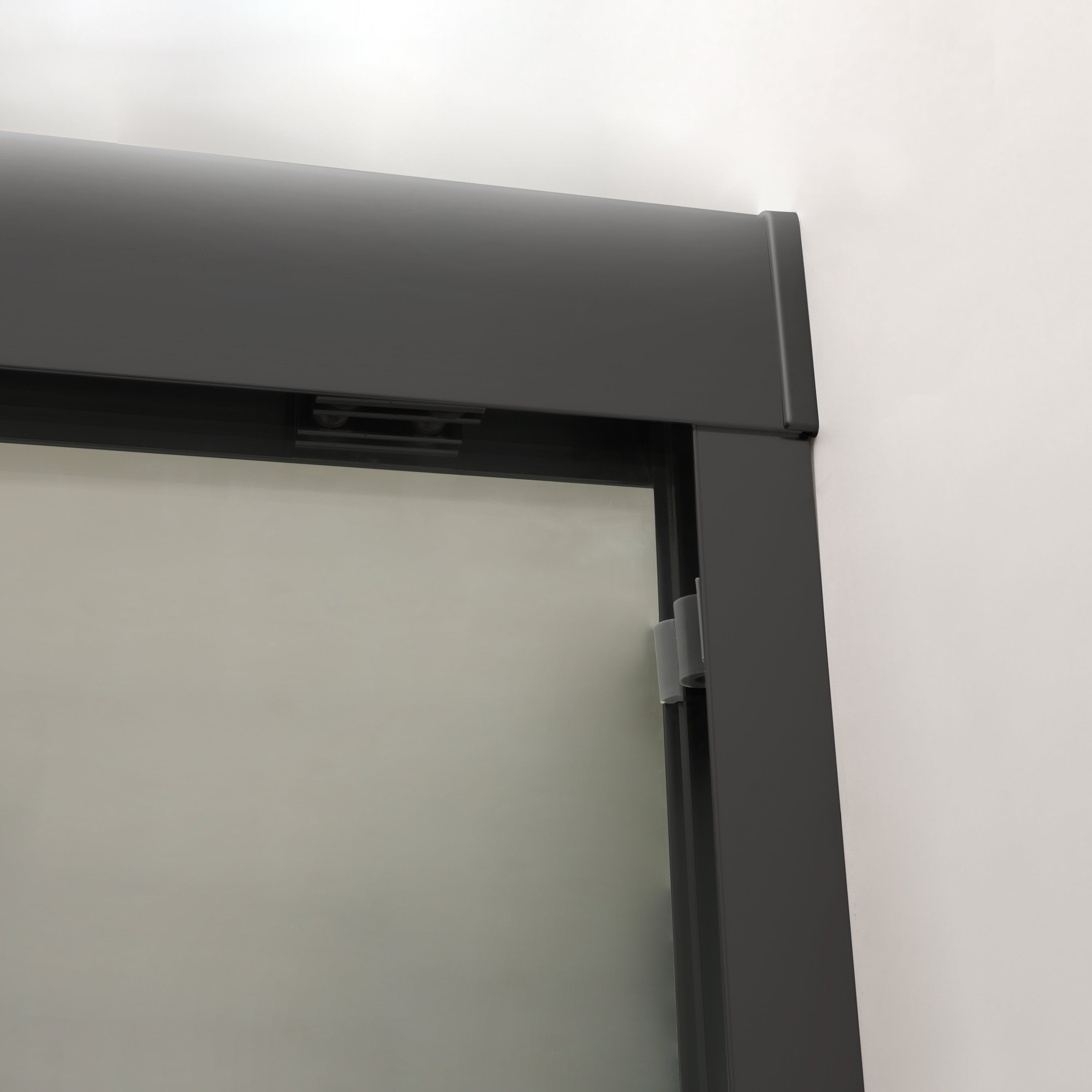 Shower Door 48" W x 76"H Double Sliding Shower Enclosure, Matte Black