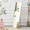 Aluminium alloy Metal Frame Wall Mounted Full Body  Mirror ,Bathroom Vanity Mirror, Bedroom Home Porch, Decorative Mirror, Clothing Store, Floor Mounted Large Mirror,.Golden 63"*20"