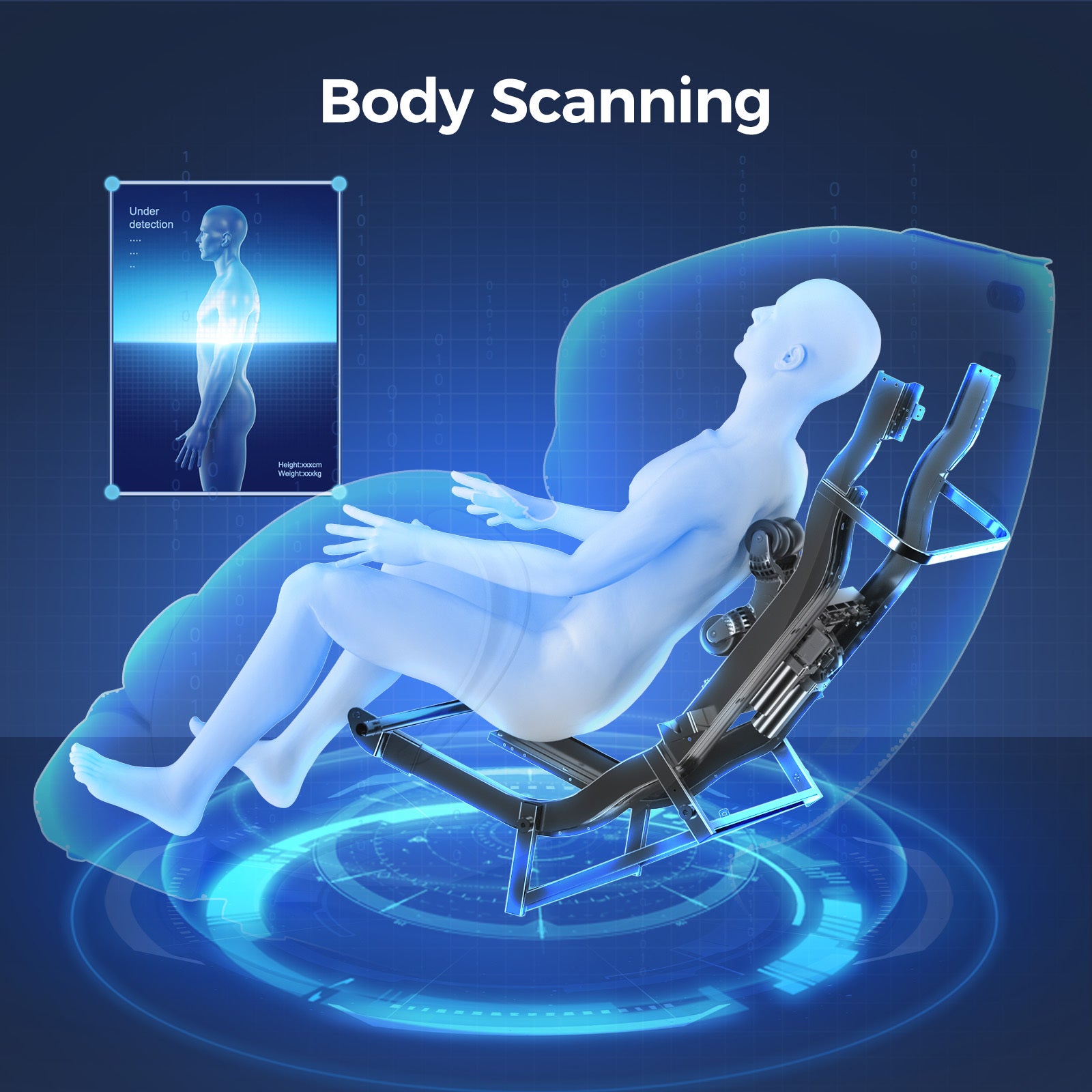 BOSSCARE 3D Zero Gravity Massage Chair,Full Body Shiatsu Recliner with APP Black