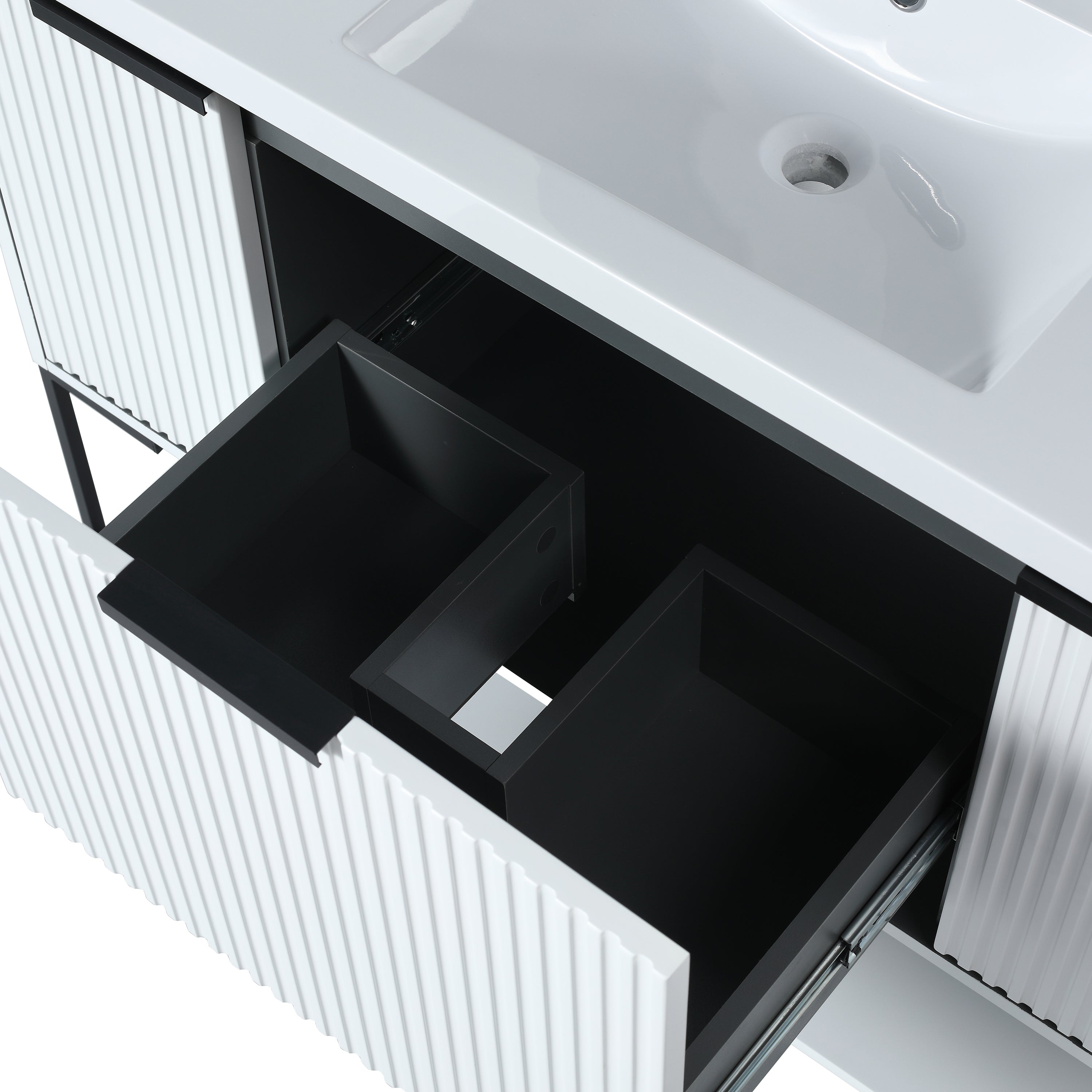 48 Inch Freestanding Bathroom Vanity With Resin Basin,48x18