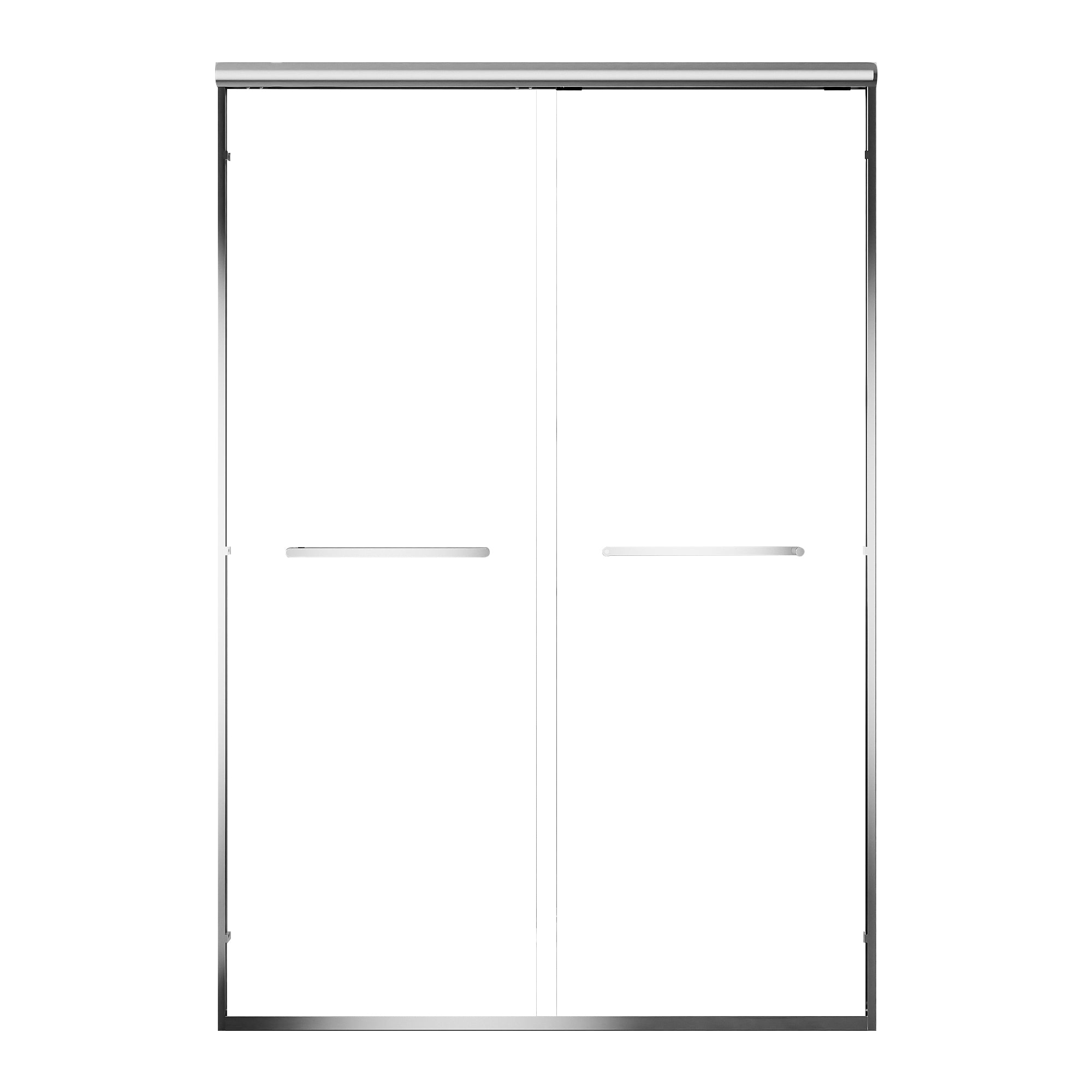 50-60 x 72 in Chrome Aluminum Double Sliding Shower Door - 56-60 x 72 in / Chrome view 1