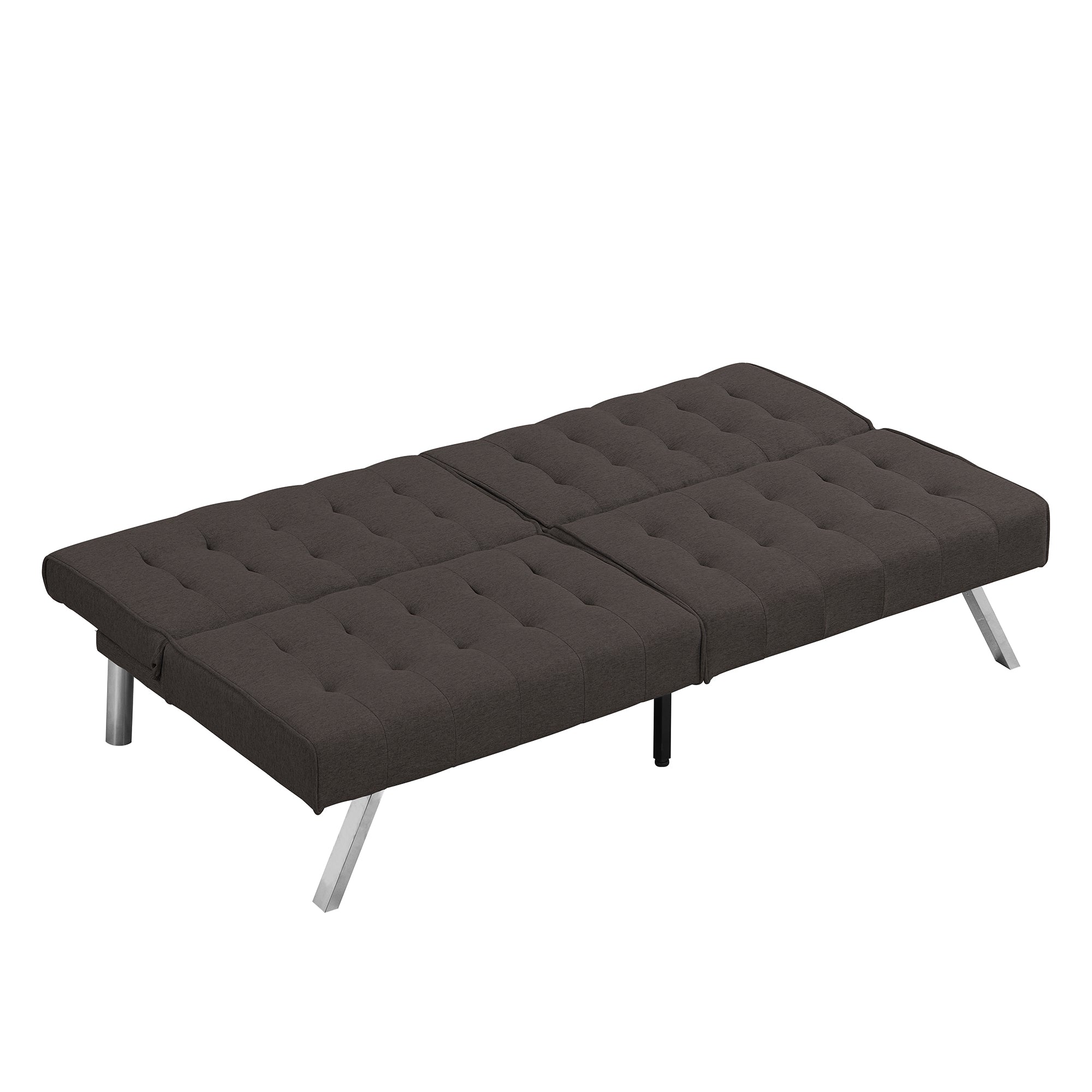 WOOD FRAME, STAINLESS LEG, FUTON, SOFA BED  Espresso