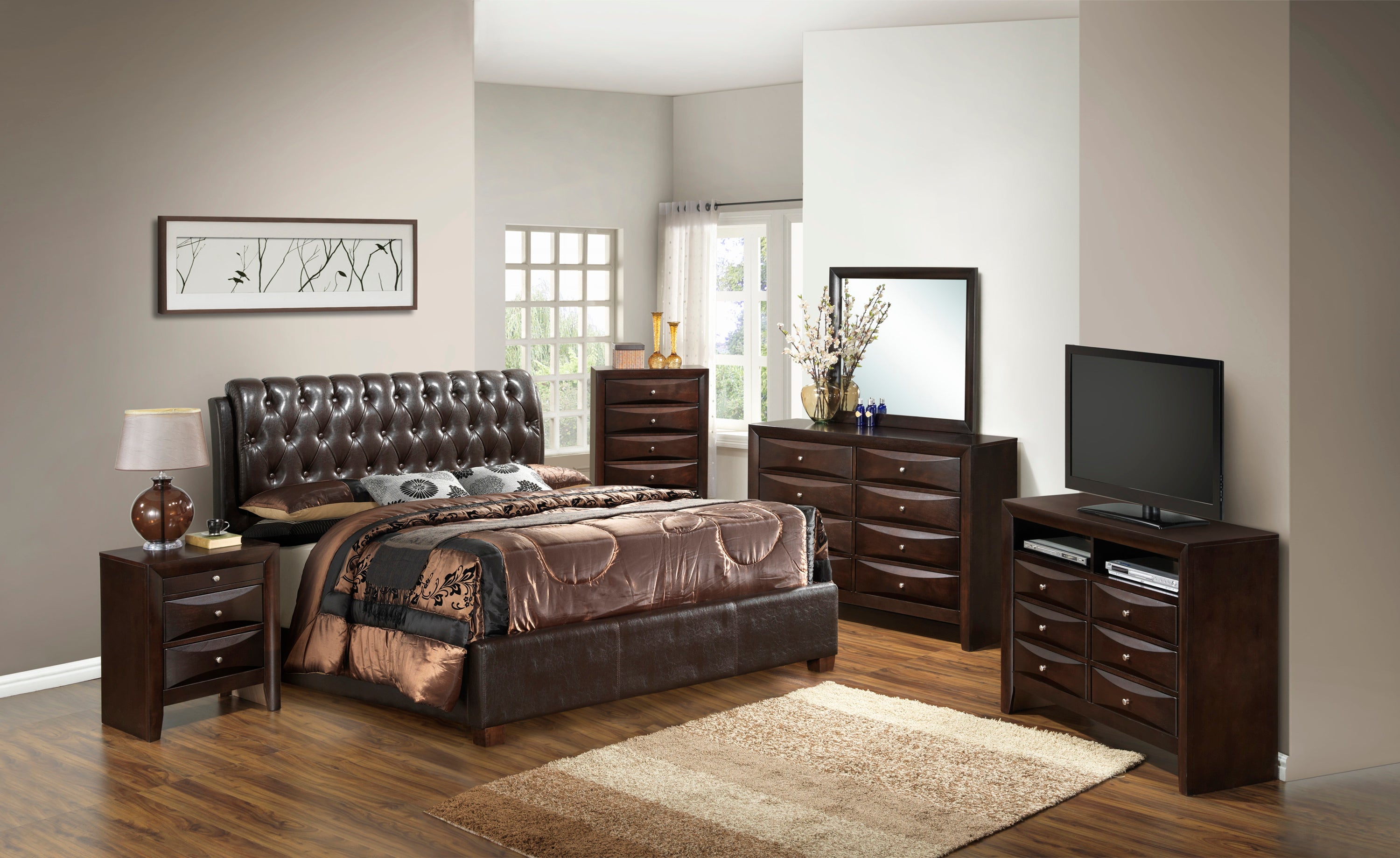 Stylish Contemporary Queen Bed