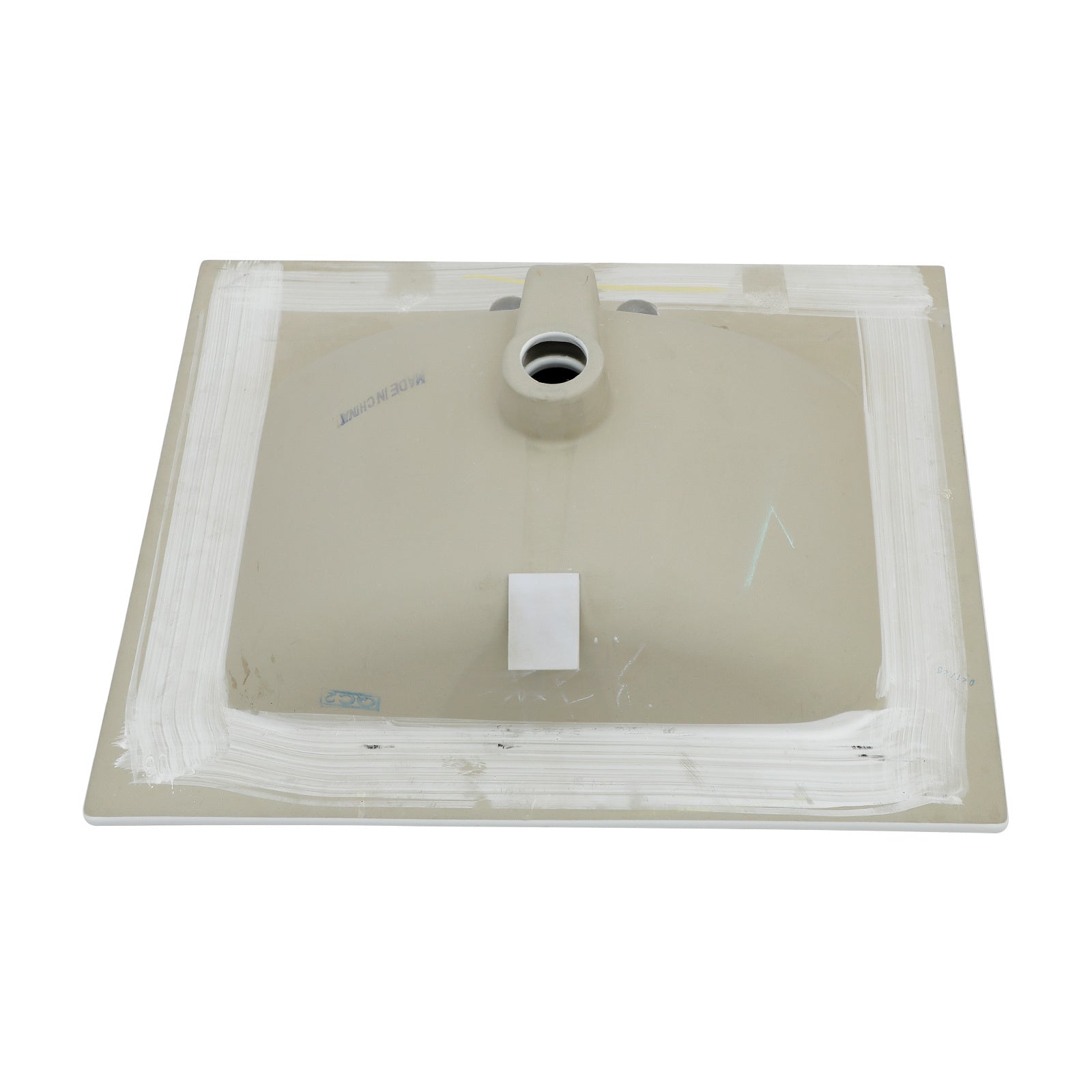 24"x19.7" White Rectangular Single Vanity Top with 3 Faucet Hole and Overflow(Sink Only)