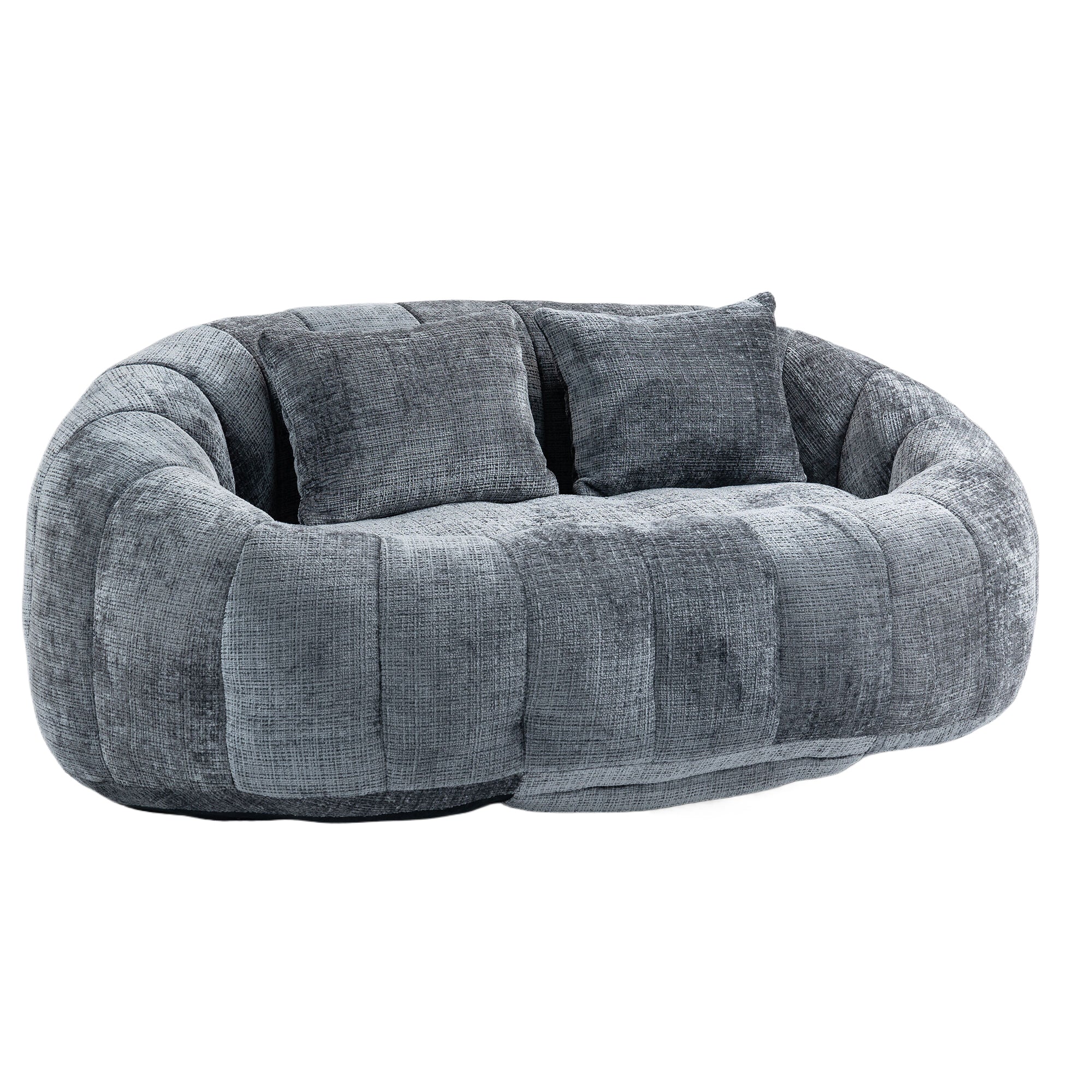 COOLMORE Bean Bag sofa Lazy Sofa Durable Comfort Lounger High Back Bean Bag Chair Couch for Adults and Kids, Indoor & Outdoor, Accent Floor Soft Lounge Chair  (Gray chenille)