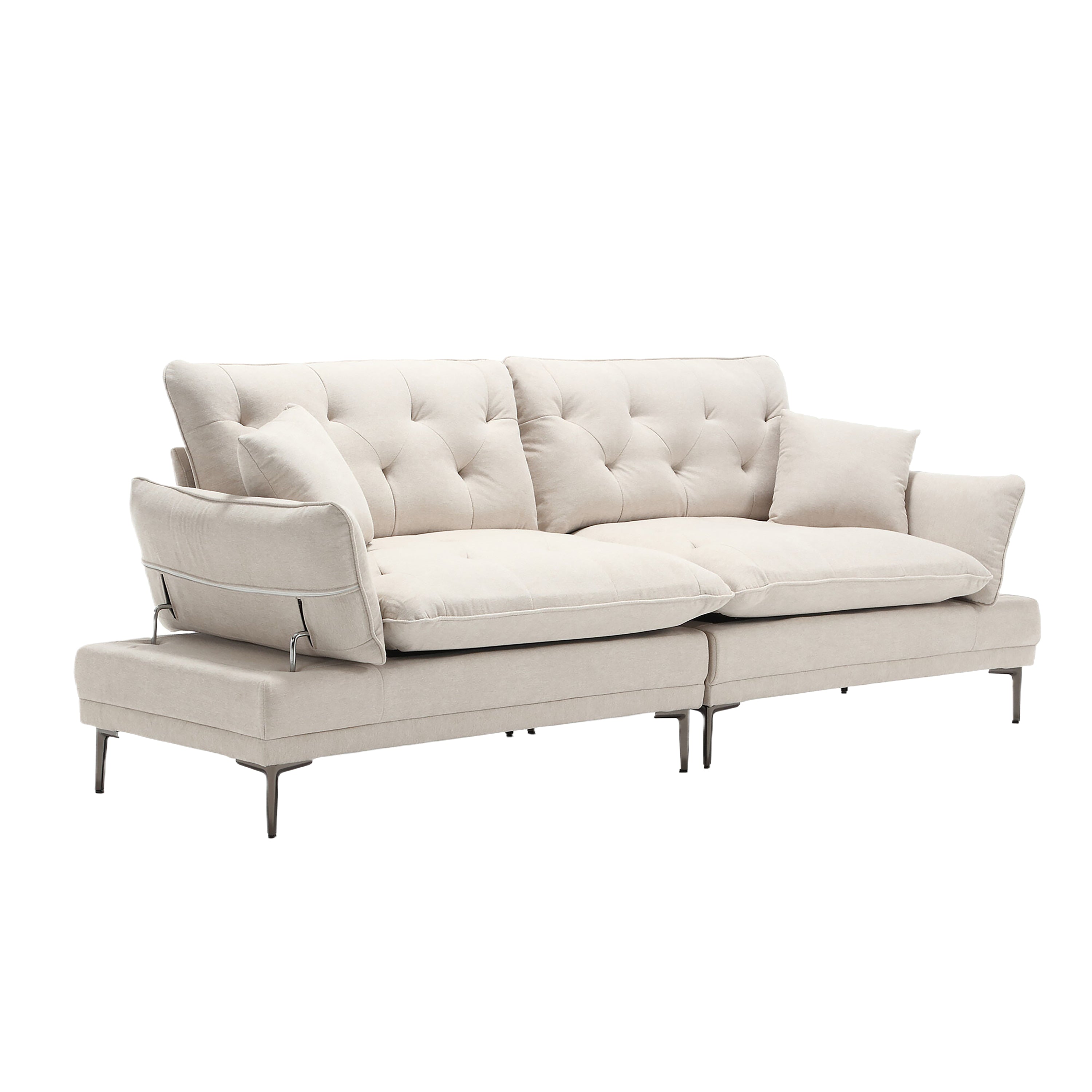 UNITED Linen Sofa , Accent sofa loveseat sofa with metal feet