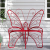 Modern Butterfly Cast Metal Garden Bench, Outdoor Bench Patio Seat, Park Bench Outdoor Seating for Garden, Yard, Park, Entryway