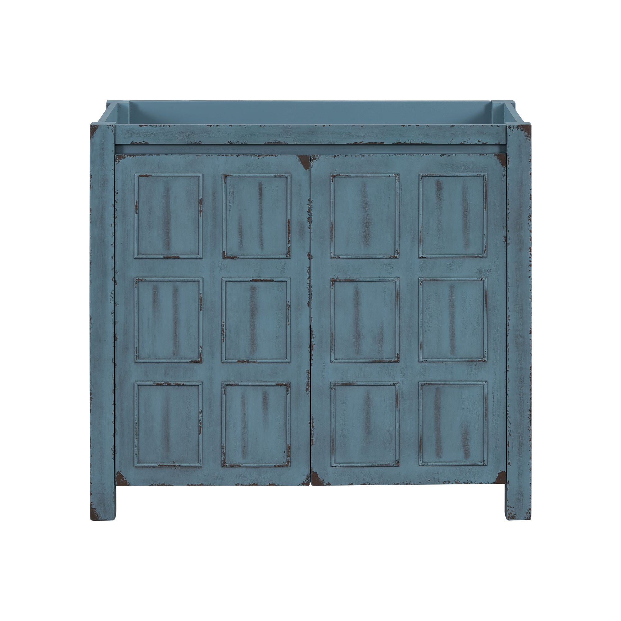 [Cabinet Only] 36" Bathroom Vanity-vintage distressed blue