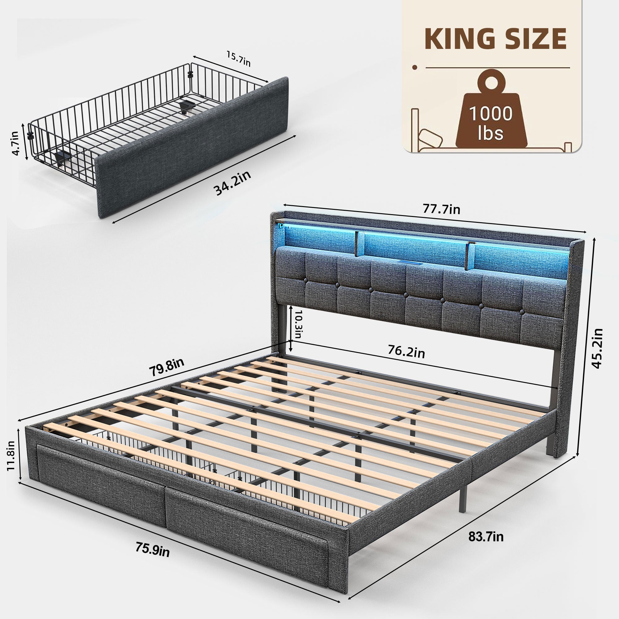 BED 778KING-DG-CLB