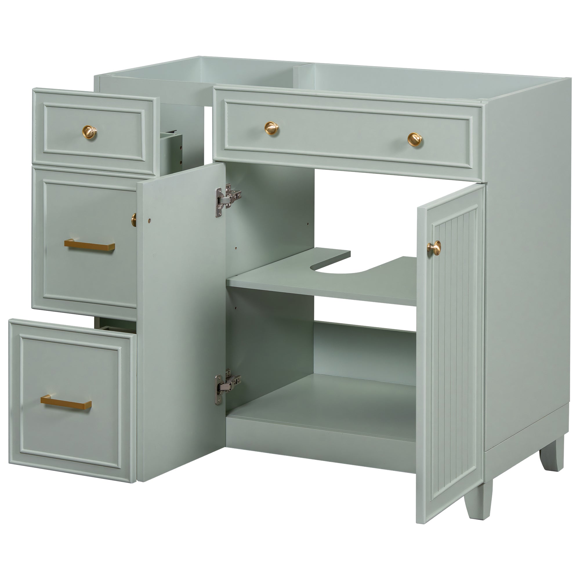 [Cabinet Only] 36" Green Bathroom Vanity(Sink not included)