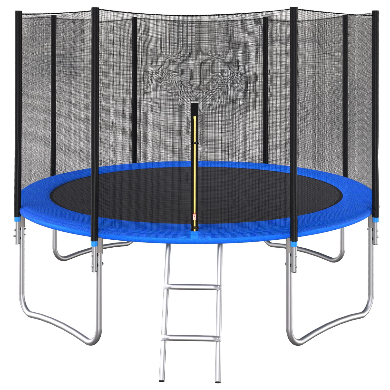 12 FT TRAMPOLINE OUTSIDE SAFETY NET WITH BASKETBALL HOOP