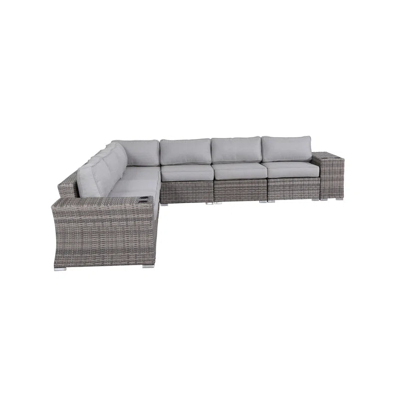 Fully Assembled Outdoor Wicker Patio Sofa - Quick Setup Pre-Assembled Patio Furniture